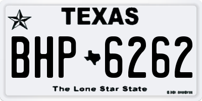 TX license plate BHP6262