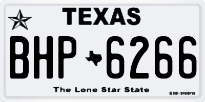 TX license plate BHP6266