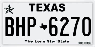 TX license plate BHP6270