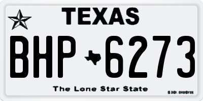 TX license plate BHP6273