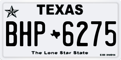 TX license plate BHP6275