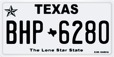 TX license plate BHP6280