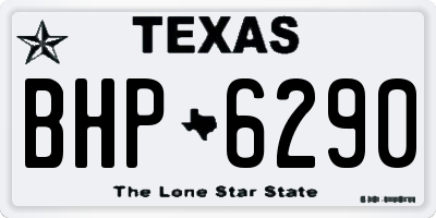 TX license plate BHP6290