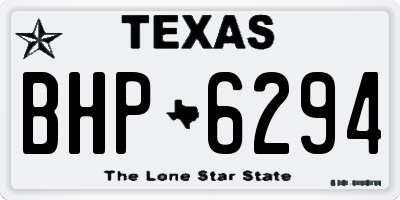TX license plate BHP6294