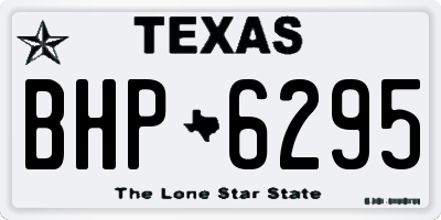 TX license plate BHP6295