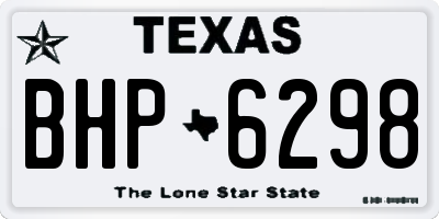 TX license plate BHP6298