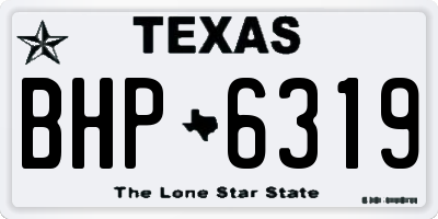 TX license plate BHP6319