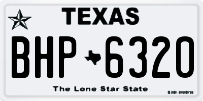 TX license plate BHP6320