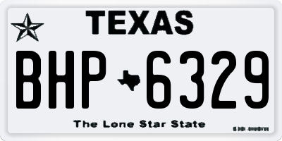 TX license plate BHP6329