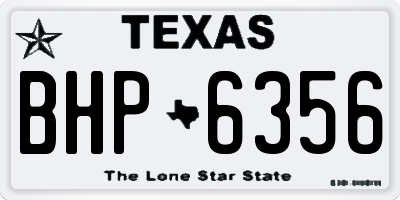 TX license plate BHP6356