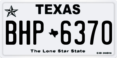 TX license plate BHP6370