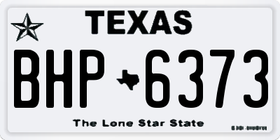TX license plate BHP6373