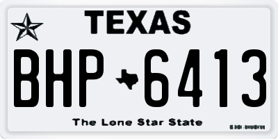 TX license plate BHP6413