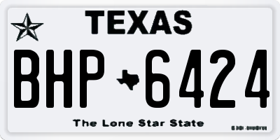 TX license plate BHP6424