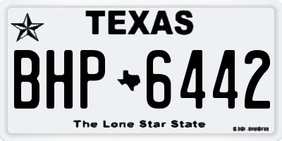 TX license plate BHP6442