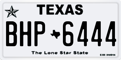 TX license plate BHP6444
