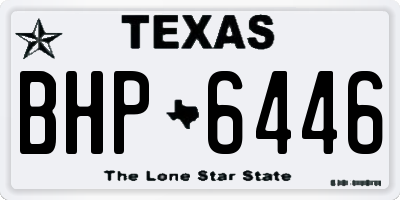 TX license plate BHP6446