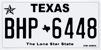 TX license plate BHP6448