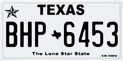 TX license plate BHP6453