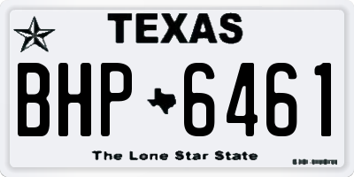 TX license plate BHP6461