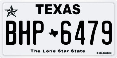 TX license plate BHP6479