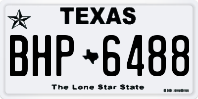 TX license plate BHP6488