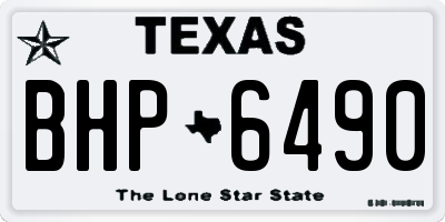 TX license plate BHP6490