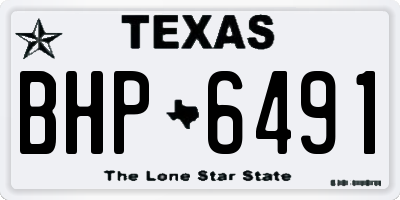 TX license plate BHP6491