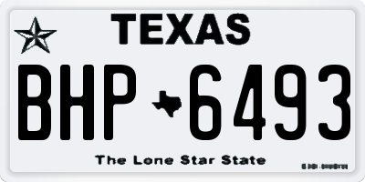 TX license plate BHP6493