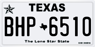 TX license plate BHP6510