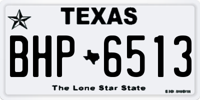 TX license plate BHP6513