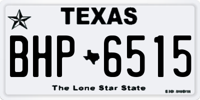 TX license plate BHP6515