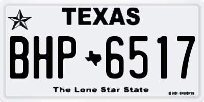 TX license plate BHP6517