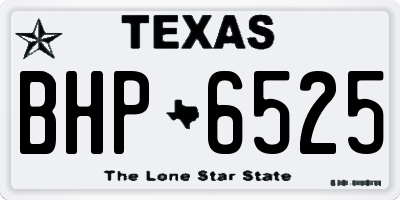 TX license plate BHP6525