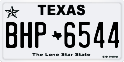 TX license plate BHP6544