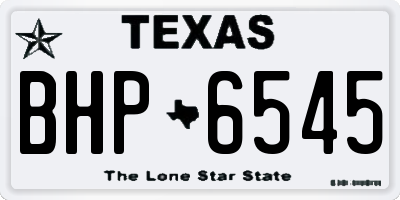 TX license plate BHP6545