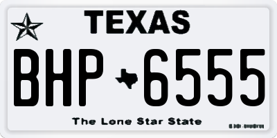 TX license plate BHP6555