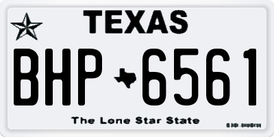 TX license plate BHP6561
