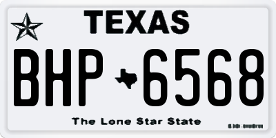 TX license plate BHP6568
