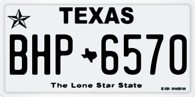 TX license plate BHP6570