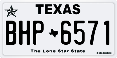 TX license plate BHP6571