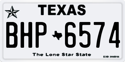 TX license plate BHP6574