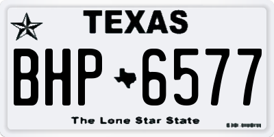 TX license plate BHP6577