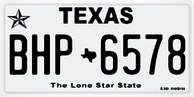 TX license plate BHP6578