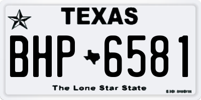 TX license plate BHP6581