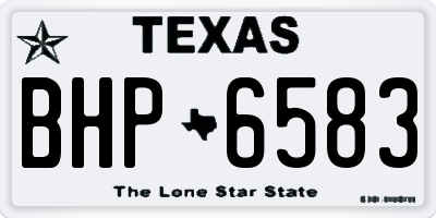 TX license plate BHP6583