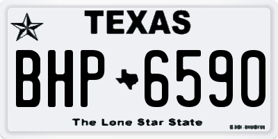TX license plate BHP6590