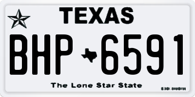 TX license plate BHP6591