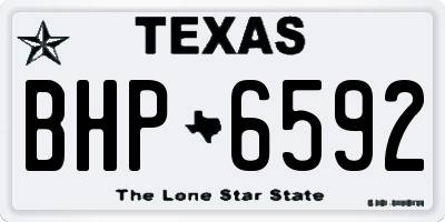 TX license plate BHP6592