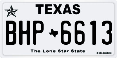 TX license plate BHP6613